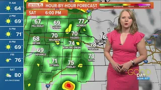 Warm, sunny end to week approaching; Saturday storms possible