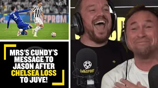 You HAVE to hear Mrs's Cundy's message to Jason after Chelsea loss to Juve! 🤣