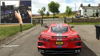 2020 Chevrolet Corvette C8 | Forza Horizon 4 Steering Wheel + Paddle Shifters Gameplay