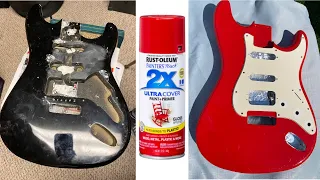 REPAINTING A GUITAR WITH SPRAY CANS. Lacquer Finish