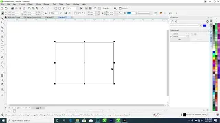 How to divide A4 page into two equal parts using the rectangle tool in Coreldraw.