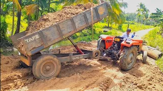 Tafe ටැක්ටරයෙන් පස් ඇදීම🚜🚜 |Pulling soil with tafe tractor🔥💫💯 #ටැක්ටර් #tafe  #tractor #video