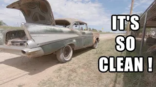 WE DRAG AN ABANDONED '57 CHEVY HOME!