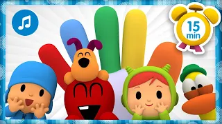 🔴 Learning Colors: FINGER FAMILY + More Nursery Rhymes & Kids Songs [ 15 minutes ] | Pocoyo