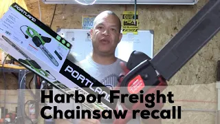 Harbor Freight Electric Chainsaw Recall