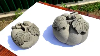 DIY Cement Pumpkin DIY Cement Crafts Cement Ideas Garden Figurines