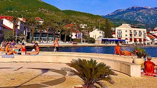 Walking through Tivat Promenade in Montenegro 4K