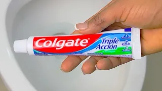 I put toothpaste in the toilet and was amazed by the results