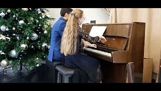 Kaiserjager-Marsch by Richard Eilenberg. Piano duo - Anastasiia & Ivan Shaposhnikov