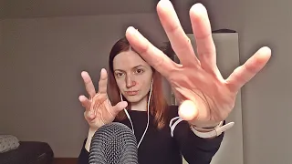 ASMR pure hand sounds and movements  - finger fluttering, mouth sounds, personal attention