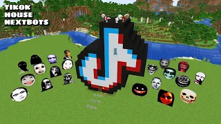 SURVIVAL TIKTOK HOUSE WITH 100 NEXTBOTS in Minecraft - Gameplay - Coffin Meme