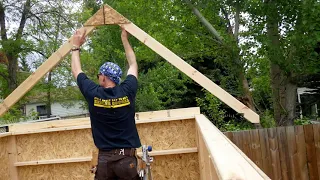 How to build a #shed part 3 - constructing rafters
