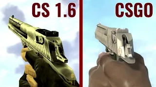 CSGO vs CS 1.6 - Weapon Comparison