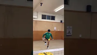 Sepaktakraw ball receiving.