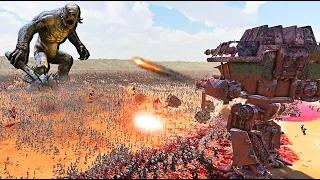 Space Marines & Battle Titans vs 6,000,000 Zombies, Predators & Giants - UEBS 2 | Battle Simulator 2