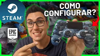 COMO SINCRONIZAR O CONTROLE DE PS4 NO PC? FUNCIONA NA EPIC GAMES, STEAM OU EM QUALQUER JOGO