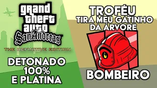 GTA San Andreas Definitive Edition - Detonado 100% e Platina - Bombeiro (Troféu Tira Meu Gatinho)