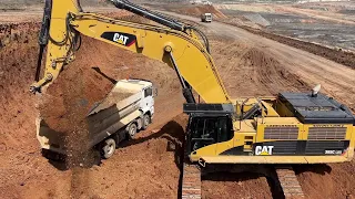 Caterpillar 385C Excavator Loading Mercedes And MAN Trucks - Sotiriadis/Labrianidis Mining Works