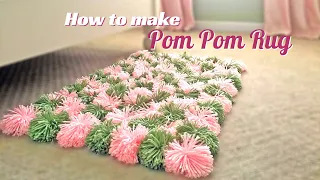 How To Make Pom Pom Rug, How To Make Pom Pom Rug At Home