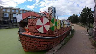 REGENT'S CANAL walk from Limehouse Basin to Camden Town Lock [ 2H Walking Video ]