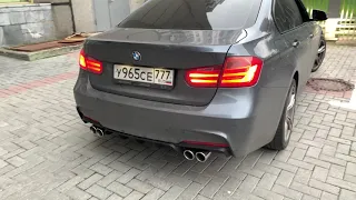 BMW f30 320d звук выхлопа