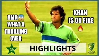 IMRAN KHAN defends 4 runs in the last over against AUSTRALIA | PAKISTAN VS AUSTRALIA 1989