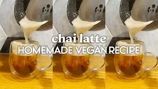 CHAI LATTE ☕️ homemade, vegan, simple recipe #shorts