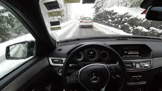 Mercedes-Benz E220 cdi w212 Facelift (2015) - POV Drive SNOW/SCHNEE RWD - Schweiz 2021