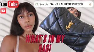 SAINT LAURENT LOULOU PUFFER BAG LARGE- YSL -Whats in my bag 2022!