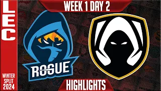 RGE vs TH Highlights | LEC Winter 2024 Week 1 Day 2 | Rogue vs Team Heretics