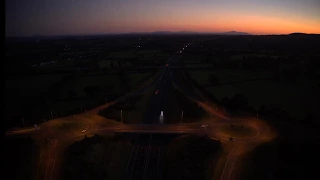 Drone Hyperlapse Paulstown M9 Motorway Sunset 17 09 2019