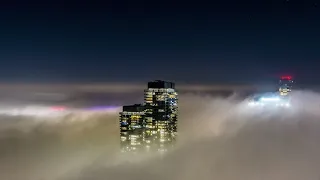 Toronto fog from above