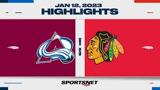 NHL Highlights | Avalanche vs. Blackhawks - January 12, 2023
