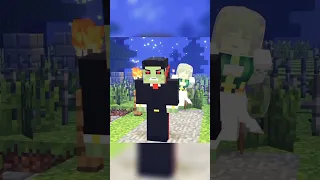 Can zombie saves his girlfriend from vampire 🤔🍸 #minecraft #viral #shorts