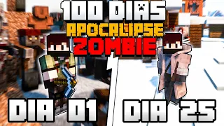 EU PASSEI 100 DIAS EM UM APOCALIPSE ZOMBIE NO MINECRAFT HARDCORE! #1 O NOVO COMEÇO!