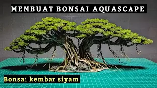 Step by step CARA MEMBUAT BONSAI AQUASCAPE | BONSAI KEMBAR !!