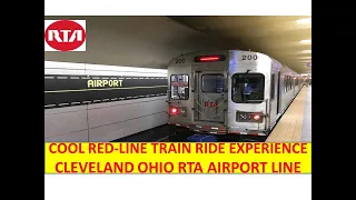 All Aboard Cleveland's Airport Rapid Rail Transit Ride, The Red Line !