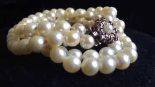 Vintage double strand Japanese Akoya pearl necklace