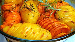 תפוחי אדמה ובטטות בתנור חגיגיים  Potatoes and sweet potatoes in the oven  מטבח בקלי קלות-המותג