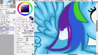 Coloring Rainbow Dash [With Paint Tool SAI]
