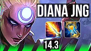 DIANA vs TALIYAH (JNG) | 10/2/6, Legendary, 300+ games | KR Master | 14.3