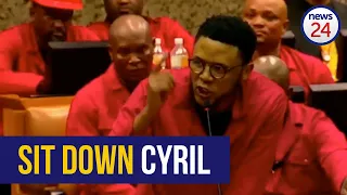 WATCH | EFF MPs disrupt SONA, request Pravin Gordhan be removed from parliament