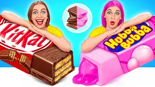 Bubble Gum vs Chocolate Food Challenge #2 풍선껌 대 초콜릿 음식 챌린지 TeenDO 티엔도