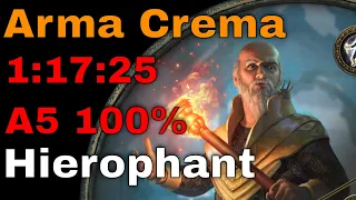 1:17:25 Armageddon Brand Cremation Hierophant Leveling SSF - A5 100% - [3.22 PoE]