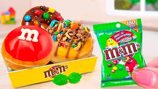 🍩 Tasty Cooking Miniature Krispy Kreme M&M Donuts by Mini Yummy - ASMR Mini Cooking Video