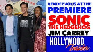 Premiere 'SONIC THE HEDGEHOG' Reactions Jim Carrey, James Marsden - Hollywood Insider