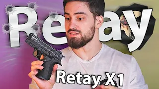 Охолощенный пистолет Retay X1 (Черный) видео обзор