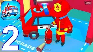 Fire Idle: Fire Station Games - Gameplay Walkthrough Part 2 Firefighter Driver Emergency Rescue