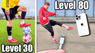 TRICK SHOTS from Level 1 To Level 100 (Football/Soccer)