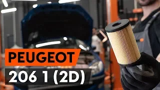How to change oil filter and engine oil on PEUGEOT 206 1 (2D) [TUTORIAL AUTODOC]